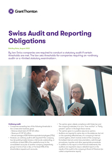 Swiss Audit and Reporting Obligations