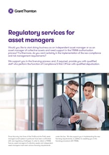 Regulatory services for asset managers